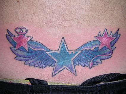Angel Wings Lower Back Tattoos Design